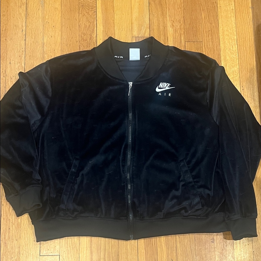 Nike Black Velvet Bomber Jacket